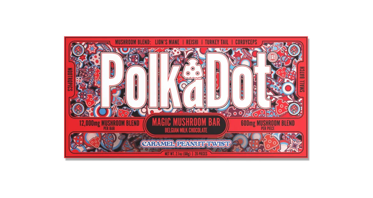 PolkaDot Caramel Peanut Twist Chocolate Bar (12,000 MG)
