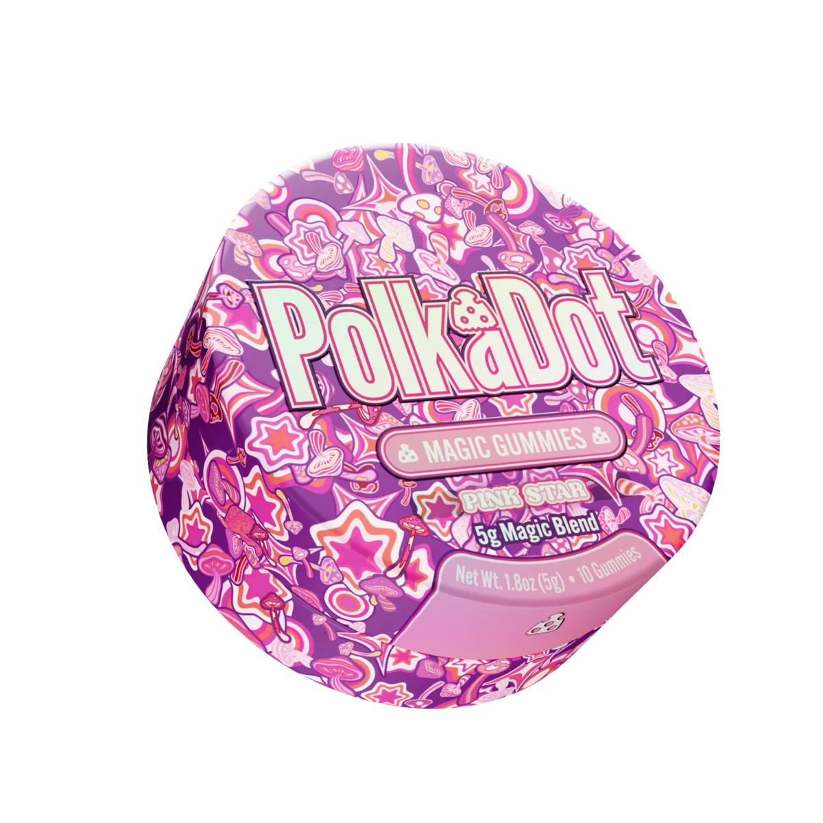 PolkaDot Pink Star Gummies (Tin)