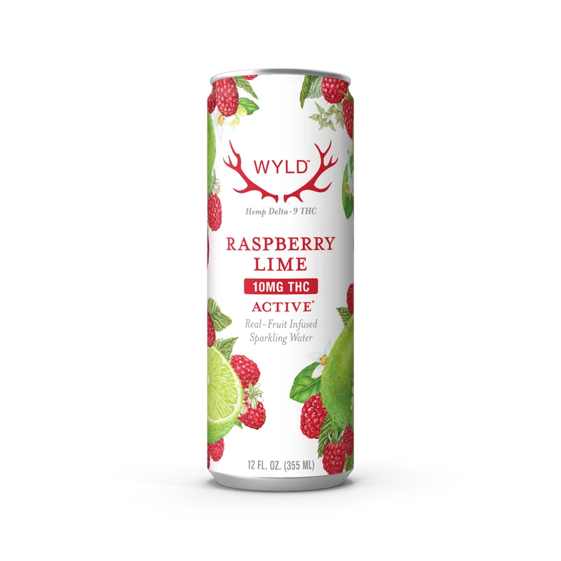 WYLD Raspberry Lime THC Sparkling Water